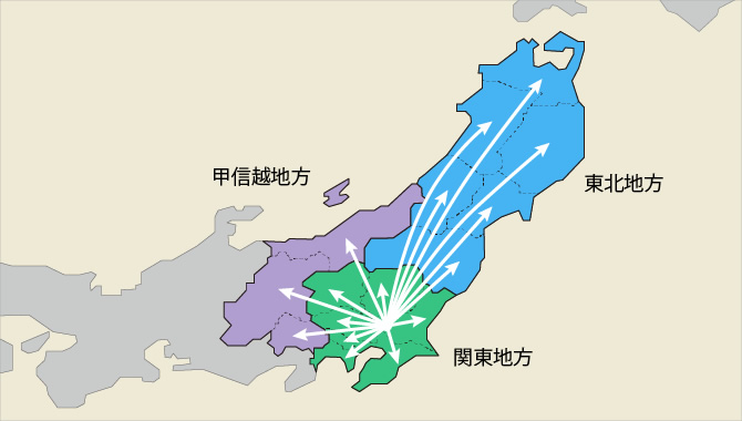 配送区域地図